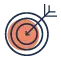 Illustration of an arrow hitting a target, symbolizing short-term boosts and strategic goal achievement.